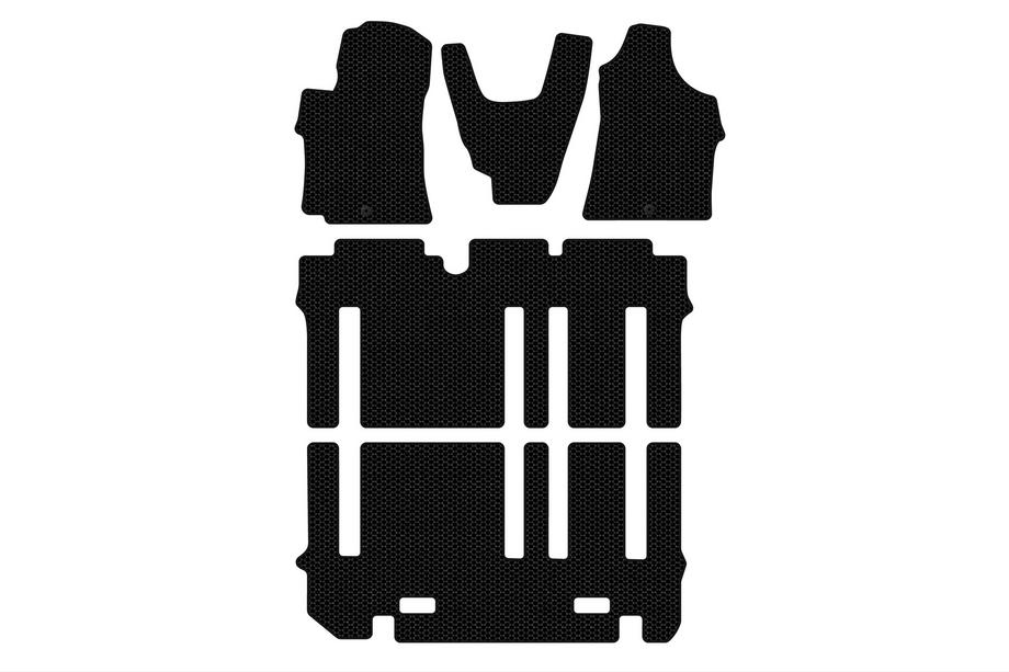 Hyundai H300, H1, Starex 2008–2020 Carsuit rubber automatten (complete set voor het interieur, zwart) Image