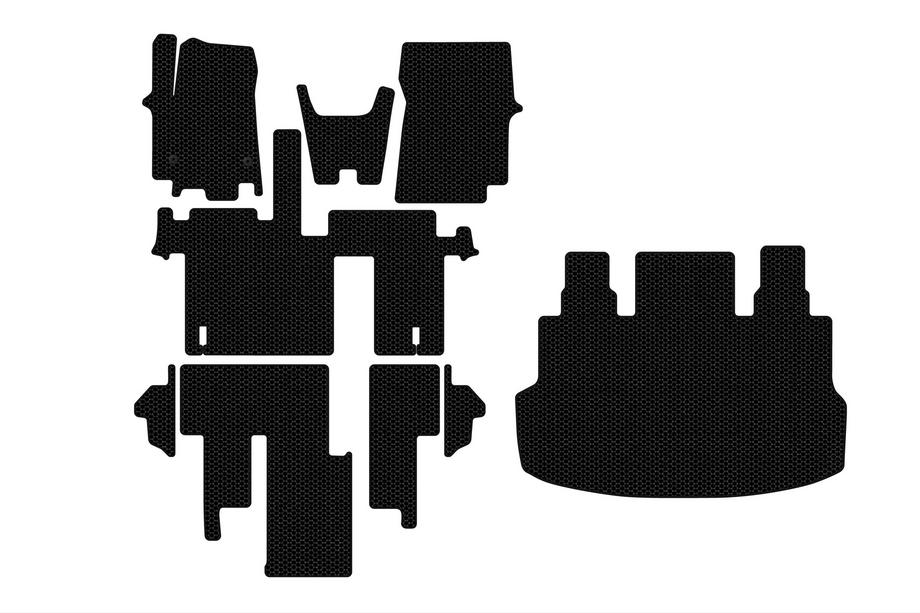 Hyundai Staria 2021– Carsuit rubberen automatten (volledige set, 1+1,5/9-zits, zwart) Image
