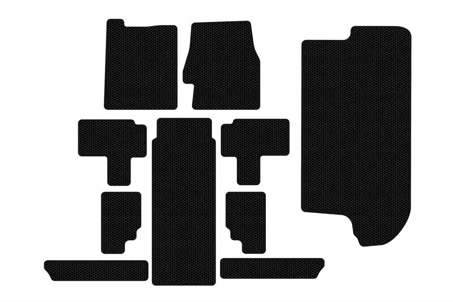 Kia Carnival 2002–2013 Rubberen automatten Carsuit (complete set, zwart) Image