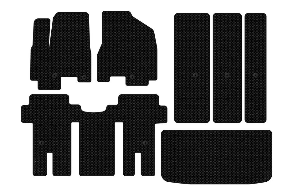 Kia Carnival 2014–2020 Rubberen automatten Carsuit (complete set, zwart) Image