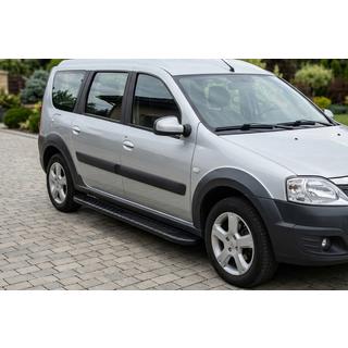 Bosphorus Black side steps (2 st., aluminium) Dacia Logan MCV 2004–2014 foto 1