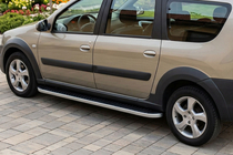 Dacia Logan MCV 2004–2014 Tayga side steps (2 stuks, aluminium) foto 1