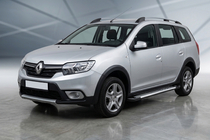 Dacia Logan MCV 2013–2020 Side steps Line (2 stuks, aluminium) foto 1