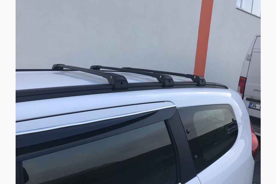 Renault Lodgy 2013–2022 Dakdragers (dwarsbalken) voor geïntegreerde dakrails, afsluitbaar WingCarrier V2 (2 st.) Zwart Foto 25