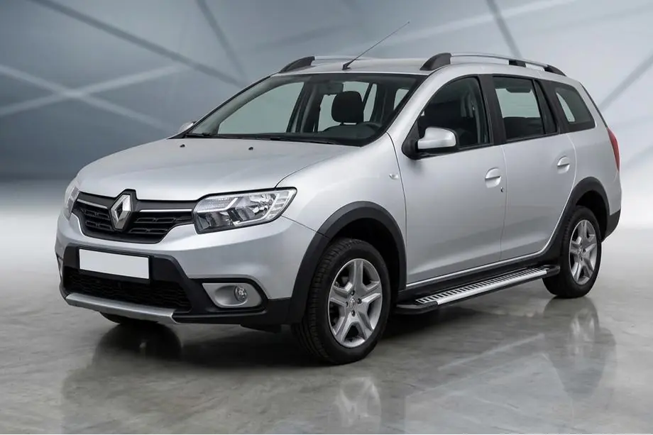 Renault Logan MCV 2013–2022 Line side steps (set van 2, aluminium) Image