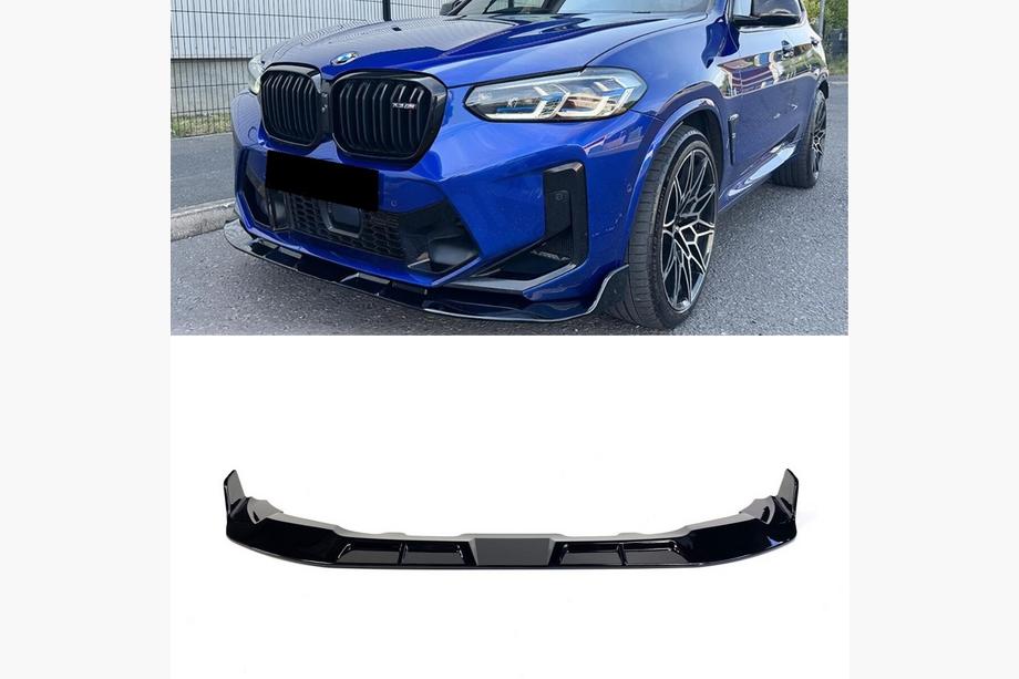 BMW X3 G01 2018– Voorlip spoiler (voor F97 2022-2024, hoogglans zwart) Foto 8