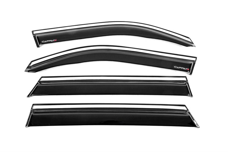 Dacia Duster 2024– Raamwindschermen met chromen sierlijst EuroCap (4 stuks) Image