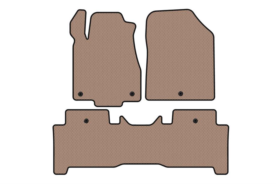 Acura MDX 2007–2013 Rubberen automatten Carsuit (2 rijen, beige) Foto 1