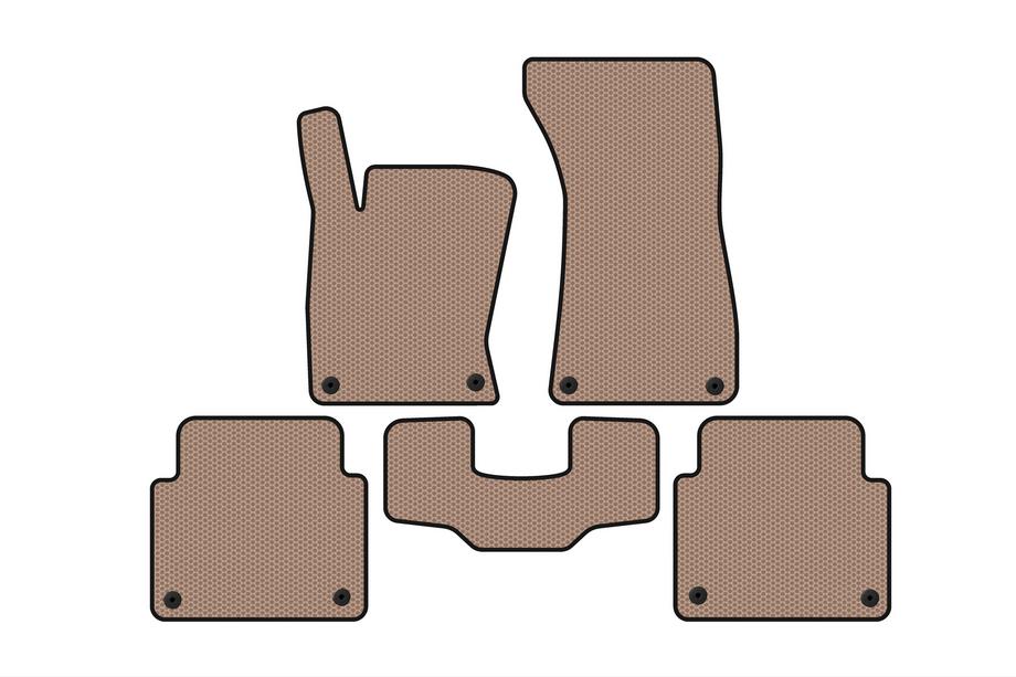 Audi A8 2002–2009 Rubberen automatten Carsuit (Short, beige) Image