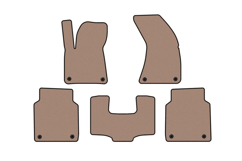 Audi A8 2010–2018 Rubberen automatten Carsuit (Long, beige) Image