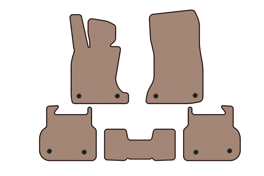 BMW 7 Serie F01/F02 2008–2015 Rubberen automatten Carsuit (voor F01, beige) Image