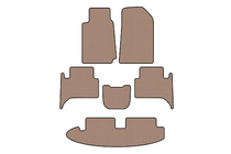 Chevrolet Trailblazer 2012–2019 Carsuit rubberen automatten voor het interieur (3 rijen, beige) foto 1