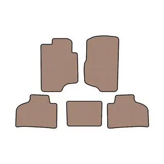 Rubberen automatten Carsuit (Beige)