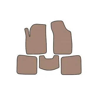 Rubberen automatten Carsuit (Beige)