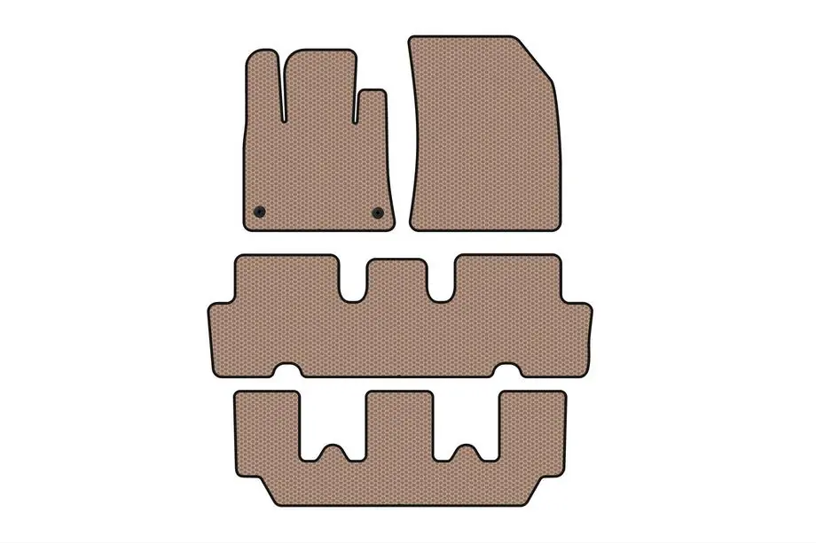 Citroen C-4 Picasso 2013–2022 Rubberen vloermatten Carsuit V1 (3 rijen, beige) Image