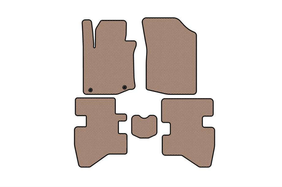 Citroen C-1 2005–2014 Rubberen automatten Carsuit (HB, beige) Image