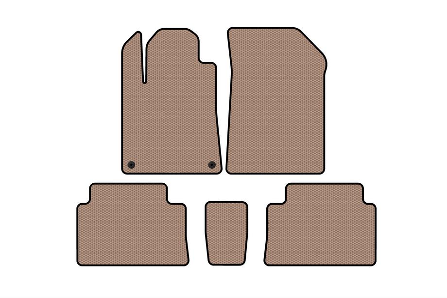 Citroen C-5 2001–2008 Rubberen automatten Carsuit (Beige) Image