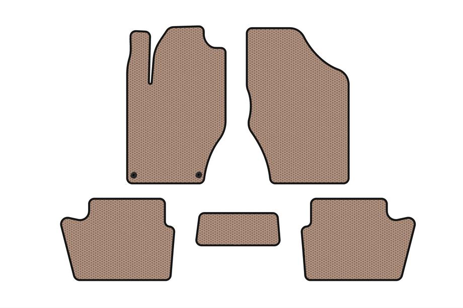 Citroen DS-4 2010–2015 Rubberen automatten Carsuit (HB, vóór facelift, beige) Image