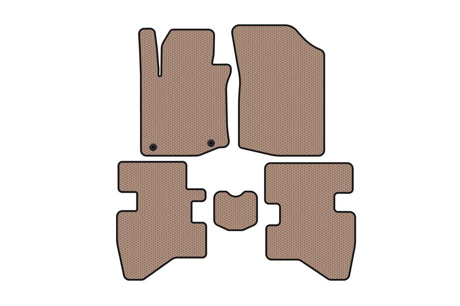 Citroen C-1 2014–2021 Rubberen automatten Carsuit (HB, beige) Image