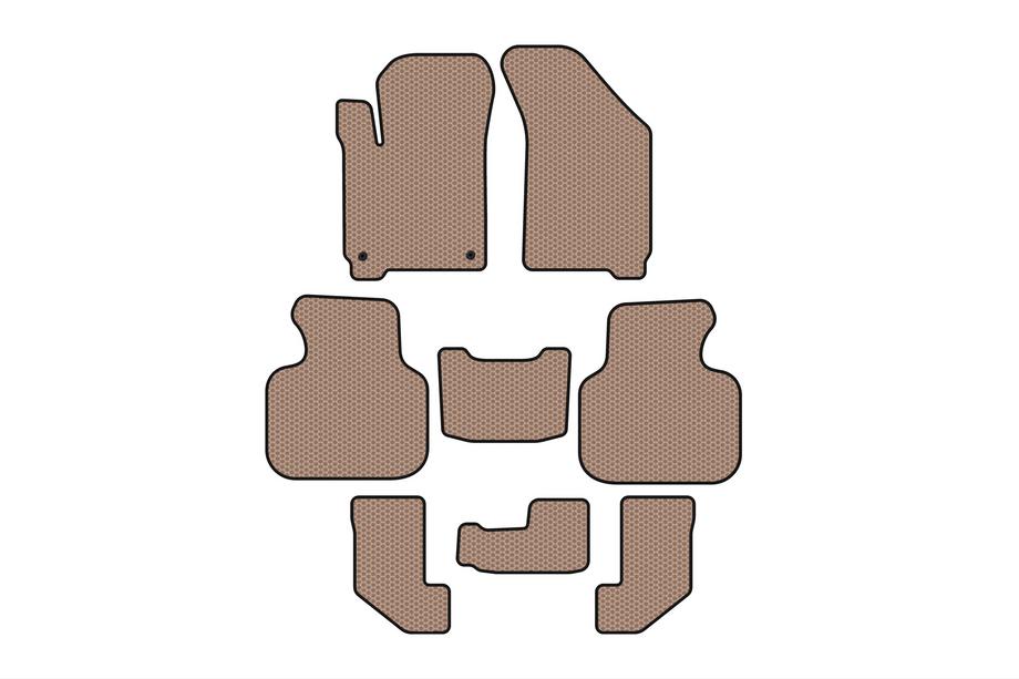 Dodge Journey 2008–2020 Rubberen automatten Carsuit (2008-2011, 3 rijen, beige) Image
