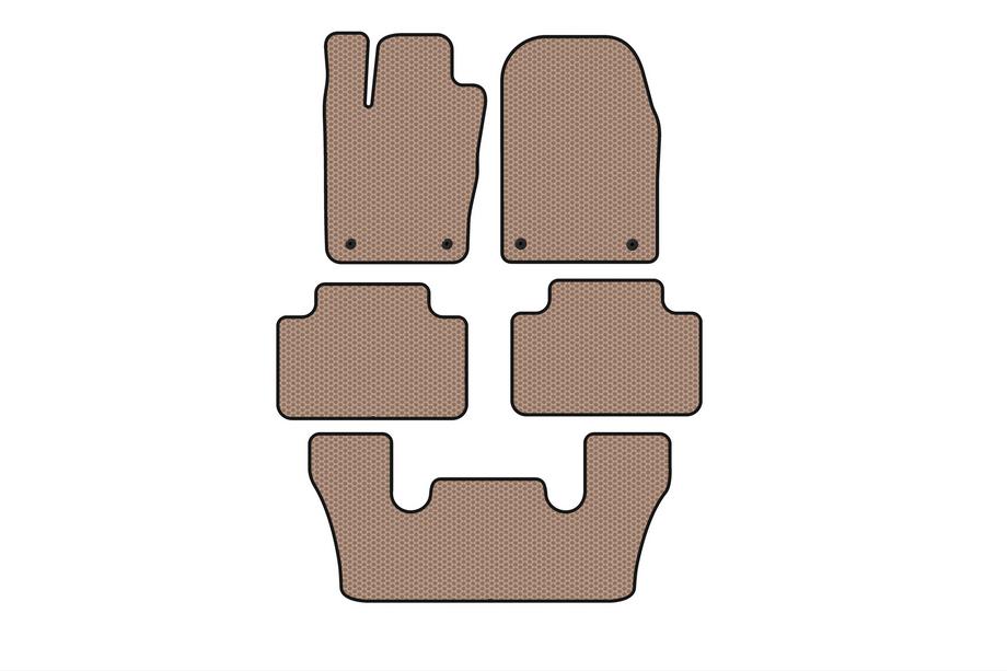 Dodge Durango 2010– Carsuit rubberen automatten voor het interieur (3 rijen, beige) Image