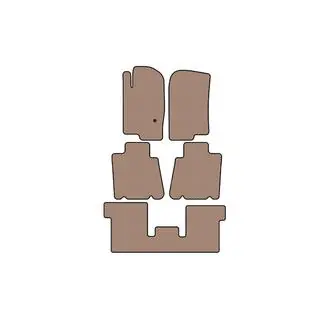 Carsuit rubberen automatten voor het interieur (3 rijen, beige)