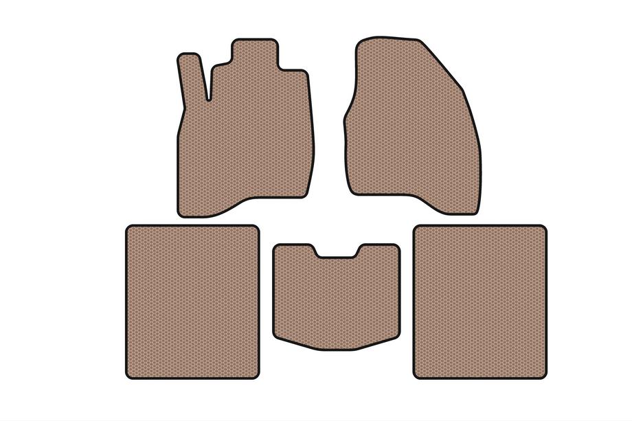 Ford Explorer 2011–2019 Rubber automatten Carsuit (2015-2019, 5-zits, beige) Foto 1