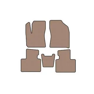 Rubberen automatten Carsuit (Beige)