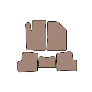 Rubberen automatten Carsuit (Beige)