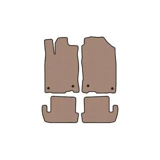 Rubberen automatten Carsuit (Beige)