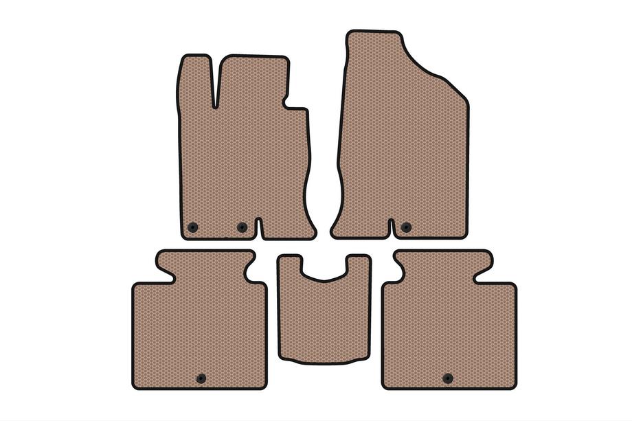 Hyundai Grandeur 2011–2017 Rubberen automatten Carsuit (SD, benzine, beige) Image