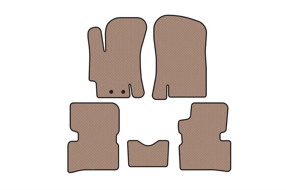 Hyundai Accent 2006–2010 Rubberen automatten Carsuit (SD, beige) Image