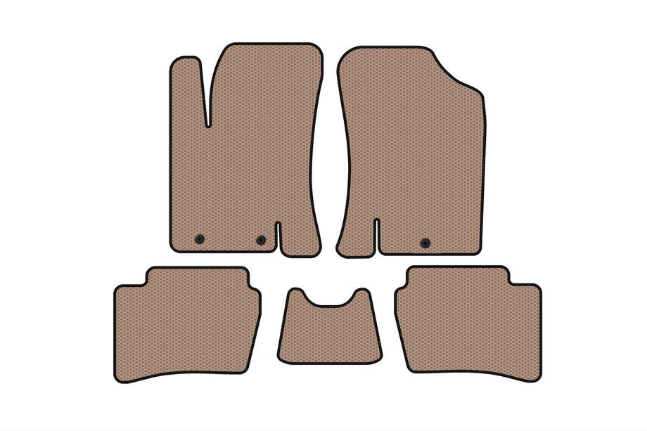 Hyundai I-20 2008–2012 Rubberen automatten Carsuit (HB, beige) Image