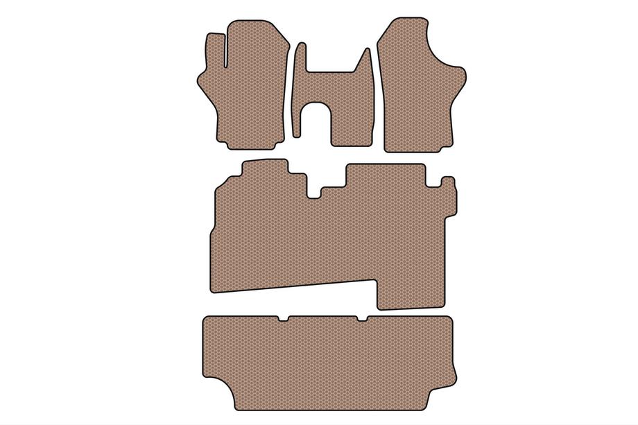 Hyundai H200, H1, Starex 1998–2007 Rubberen automatten Carsuit (2004-2007, 3 rijen, 8-persoons, beige) Image