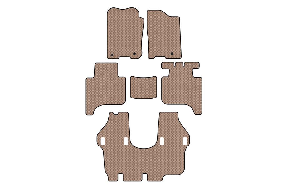 Infiniti QX56 2004–2010 Rubberen automatten Carsuit (3 rijen, 2004-2008, beige) Image