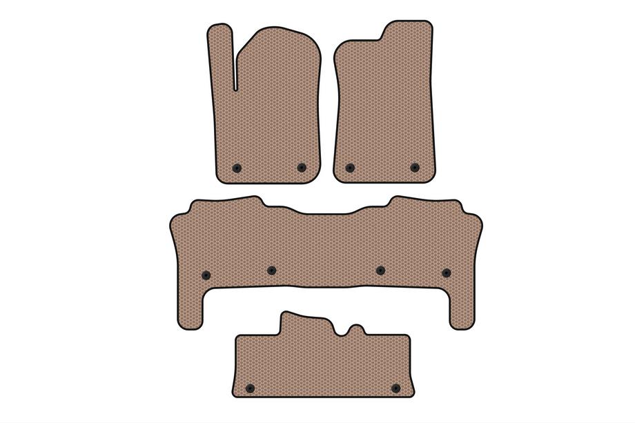 Infiniti QX56 2010–2013 Carsuit rubberen automatten voor het interieur (3 rijen, beige) Image