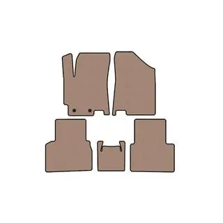 Rubberen automatten Carsuit (Beige)