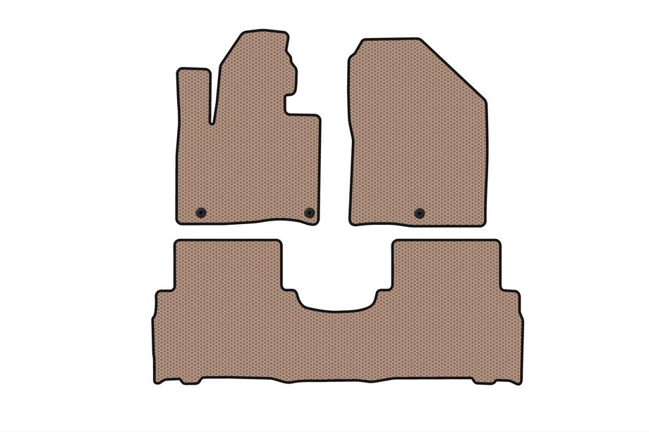 Kia Sorento III UM 2014–2020 Rubberen automatten Carsuit (2014-2018, 5-zits, beige) Image