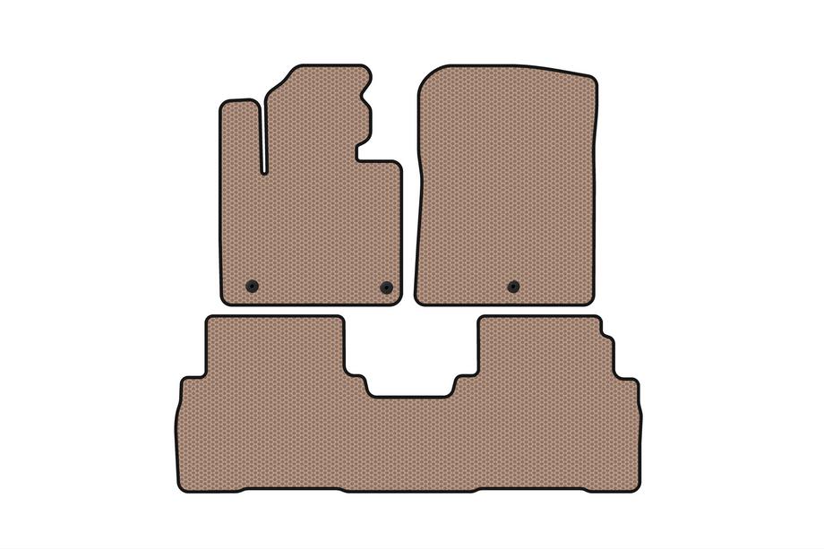 Kia Sorento III UM 2014–2020 Rubberen automatten Carsuit (7-zits, beige) Image