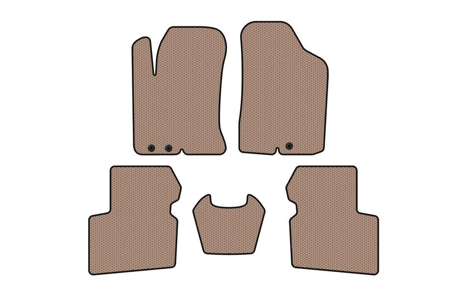 Kia Cerato 2 2010–2013 Rubberen automatten Carsuit (SD, beige) Image