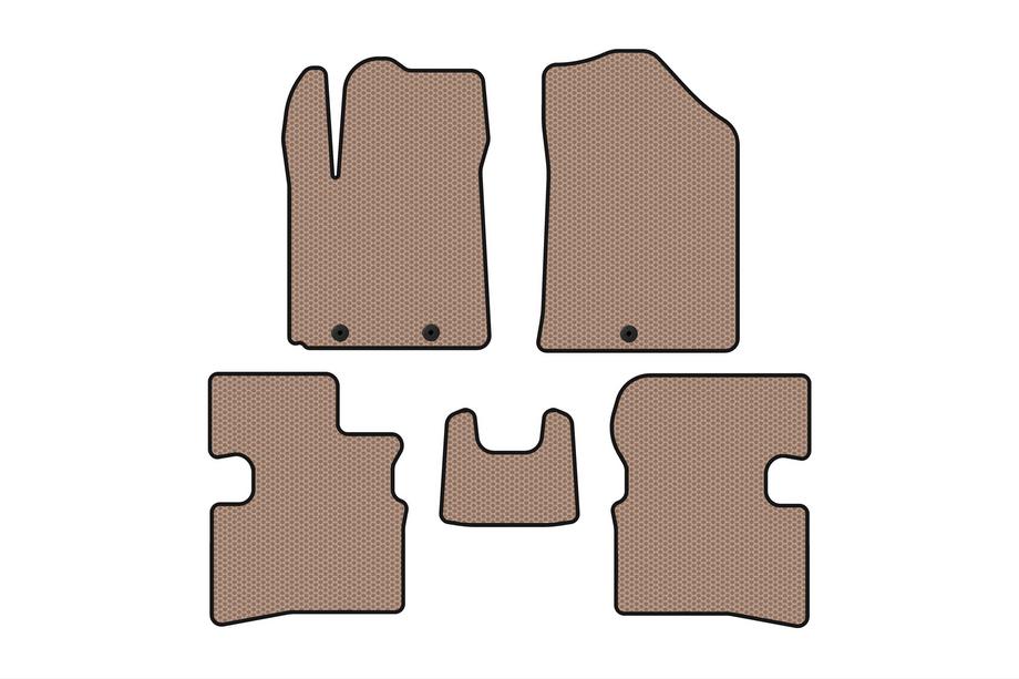 Kia Picanto 2004–2011 Rubberen automatten Carsuit (2009-2011, HB, beige) Foto 1