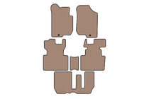 Kia Carens 1999–2012 Rubberen automatten Carsuit (2006-2012, 3 rijen, 7-zits, beige) foto 1
