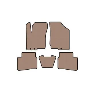 Rubberen automatten voor interieur Carsuit (2008-2012, beige)