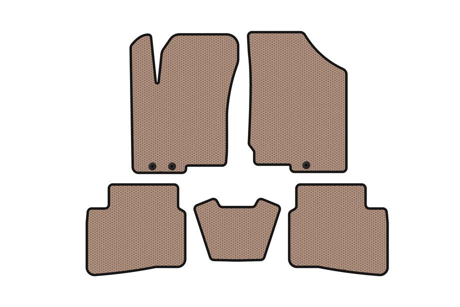Kia Forte 2008–2024 Rubberen automatten voor interieur Carsuit (2008-2012, beige) Image