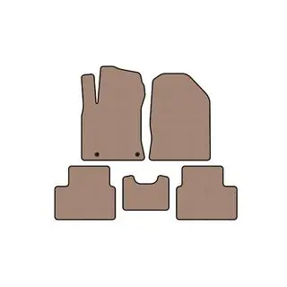 Rubberen automatten Carsuit (Beige)