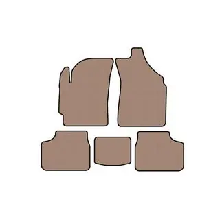 Rubberen automatten Carsuit (Beige) foto 1