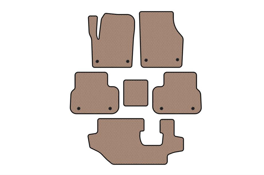 Land Rover Discovery Sport 2014– Rubberen vloermatten Carsuit (2014-2019, 3 rijen, beige) Foto 1