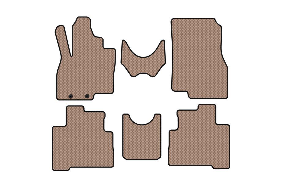 Mitsubishi Grandis 2003–2011 Rubberen automatten Carsuit (2 rijen, beige) Foto 1