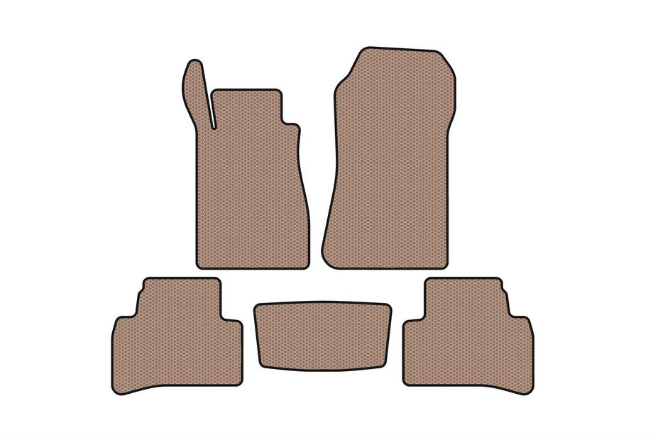 Mercedes CLK W208 1997–2002 Rubberen automatten Carsuit (Coupé, beige) Image