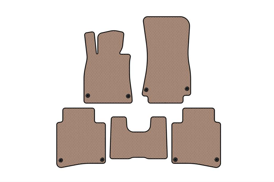 Mercedes S-Class W222 2013–2022 Rubberen automatten Carsuit (2017-2020, SD, lange wielbasis, beige) Image